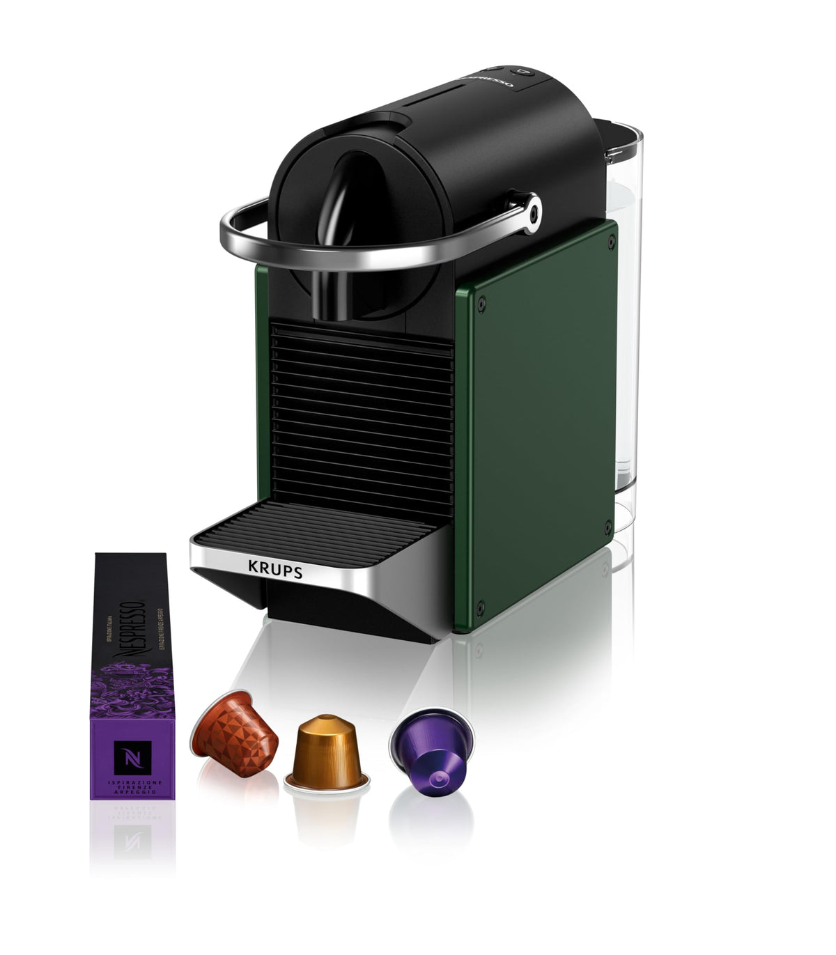 Caflore machine à café à capsules design métal vert foncé espresso lungo
